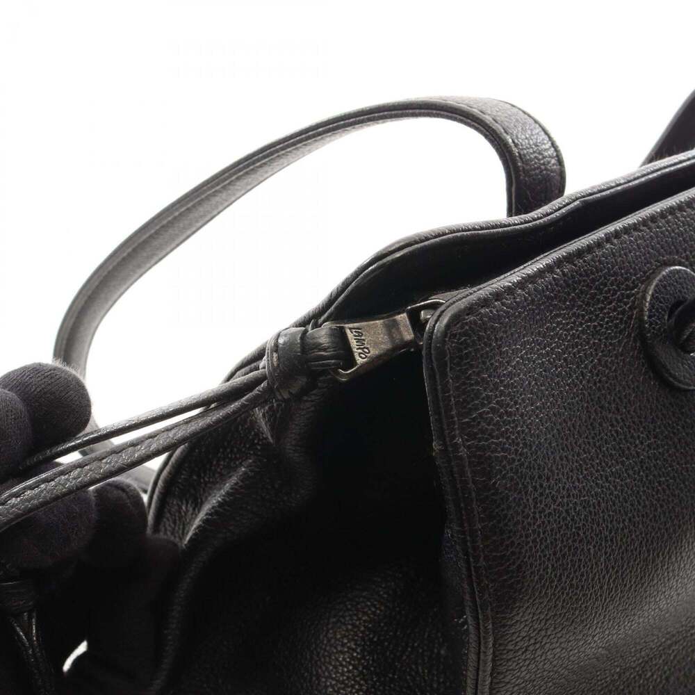 CHANEL Black Leather Logo Tote Bag - Picture 10 of 11